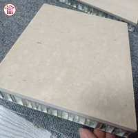 Panneau en aluminium nid d'abeille en composite de marbre beige naturel, composite de marbre crème, pour revêtement mural
