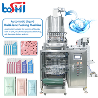 Machine d'emballage de sachets multi-lignes pour bain de bouche, cosmétiques, tonique facial, lotion, pâte, machine d'emballage liquide VFFS 8 voies