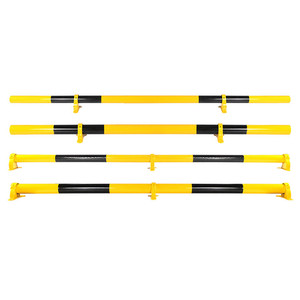 รั้วกั้นจอดรถเหล็กแบบเคลื่อนย้ายได้ สีเหลืองดำ ขนาด 100 มม. ทนทาน สำหรับป้องกันความปลอดภัยในที่จอดรถ - Product Image 3