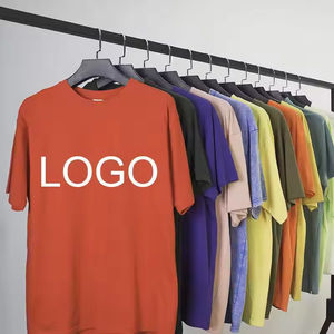 2025 camiseta Unisex de gran tamaño 100% algodón de alta calidad 260g de punto cómodo logotipo personalizado gran oferta <span class=keywords><strong>comprar</strong></span> uno obtener conjunto de pareja - Product Image 5