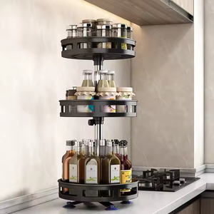 Mutfak köşe raf fabrika satış baharat rafı kabine organizatör ayarlanabilir raf <span class=keywords><strong>3</strong></span> Tier organizatörler depolama raf - Product Image 4