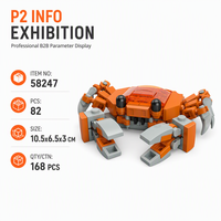 Set de Bloques de Construcción de Cangrejo Mini Personalizado, Modelo 3D DIY, Juguete de Construcción con Carcasa Translúcida, Ladrillos STEM, Marca Privada, Decoración, Regalo para Niños
