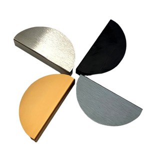 Aluminum Alloy Semi Circular Cabinet <b>Handle</b> Brushed Gold D4602A Minimalist Design For Cabinet <b>Doors</b> - Product Image 4