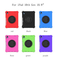 Casing Tablet Anti-Shock dengan Pegangan dan Stand dari Busa EVA untuk iPad 10.9 Inch Generasi ke-10 dan ke-11, Dilengkapi Tali Bahu yang Dapat Disesuaikan