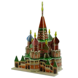 Brinquedo de papel 3D Modelo da Catedral de São Básilio quebra-cabeça de brinquedo de promoção