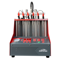 Probador de Limpieza Ultrasónica IMT-600N de 6 Inyectores, Carro Móvil Opcional, Kit Completo de Adaptadores para Taller de Reparación Automotriz Profesional