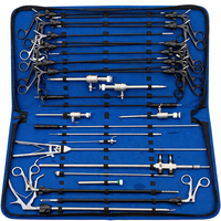 Ensemble d'instruments chirurgicaux laparoscopiques manuels de qualité allemande, 28 pièces, en acier inoxydable, kit d'instruments chirurgicaux mini-invasifs