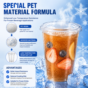 Gobelets jetables transparents en PET de 98 mm, 12 oz, 360 ml avec couvercles plats en dôme pour boissons froides, café glacé, smoothies, pour café, bar à jus - Product Image 2