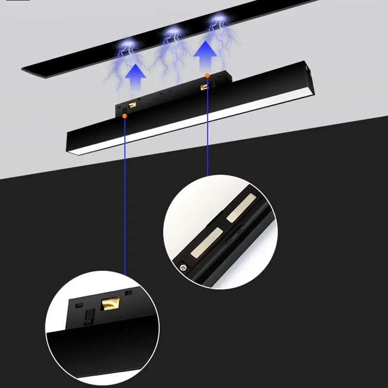 18w Cob akıllı kısılabilir Led Spot ray lambası alüminyum gövde 2 tel LED ray lambası