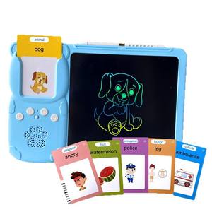 Cartes Cognitives 2-en-1 : Machine d'Apprentissage Interactif, Cartes Flash Parlantes et Tablette d'Écriture LCD – Jouet <span class=keywords><strong>Montessori</strong></span> pour Enfants : Apprentissage de la Lecture et de la Peinture - Product Image 1