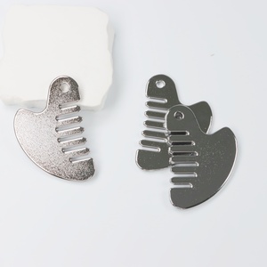 Peigne de massage professionnel en alliage d'aluminium givré, gratte-tête double face, outil de thérapie des méridiens pour la tête, le visage et le corps - Product Image 2