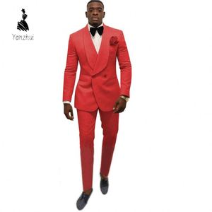Completo da Matrimonio YZ in Due Pezzi, Giacca Formale Slim Fit Taglie Grandi, Personalizzabile per Uso Aziendale - Product Image 5