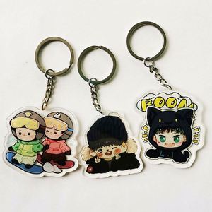 China Professional Printed Acrylic Pencil Pen and Keychain Gift Set Pen Shape Key Ring Maker Key Holder with Keychain - Product Image 6