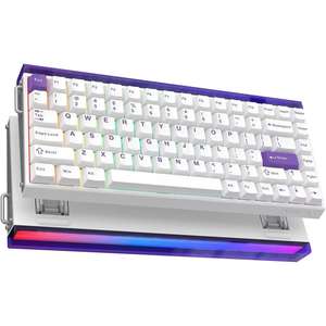 Clavier mécanique AULA HERO 84HE à interrupteurs magnétiques avec éclairage néon RGB, remplissage cinq couches, taux de polling 8K. - Product Image 1
