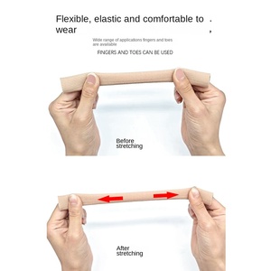 Usine En Gros Anti-Abrasion Gel Silicone SEBS Fibre Sans Coupe Couverture Des Yeux pour Orteils Pied & <span class=keywords><strong>Doigt</strong></span> Séparateur Protecteur - Product Image 2