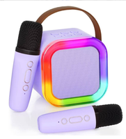 Sistema de Altavoces para Karaoke K12 con 2 Micrófonos, Juguetes Navideños para Cantar y Bailar, Regalo de Navidad para Niños