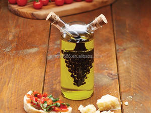 2024 verre <span class=keywords><strong>huile</strong></span> d'olive vinaigre Cruet séparation <span class=keywords><strong>cuisine</strong></span> <span class=keywords><strong>raisin</strong></span> <span class=keywords><strong>huile</strong></span> et vinaigre cruet bouteilles sauce bocal en verre ensemble avec liège - Product Image 2