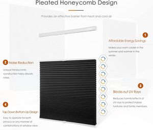 Tende <span class=keywords><strong>a</strong></span> Nido d'Ape Senza Corda, Apertura dall'Alto e dal Basso, Decorazione Casa, Tende <span class=keywords><strong>a</strong></span> <span class=keywords><strong>Rullo</strong></span> Grandi per Finestre - Product Image 5