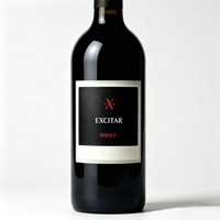 Étiquettes en papier noir de luxe personnalisées avec estampage à chaud rouge pour vin/parfum/cosmétiques