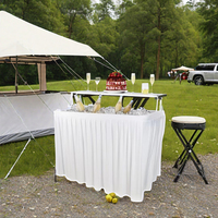 Table de pique-nique en plastique pliable pour l'extérieur avec égouttoir pour les fêtes d'été Hôtel Cuisine Utilisation pour la bière froide et la nourriture