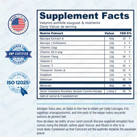 Comprimés de suppléments cérébraux OEM, pastilles énergisantes et stimulantes pour la concentration, pastilles pour l'haleine avec 80 mg de caféine naturelle, vitamines B et L-théanine