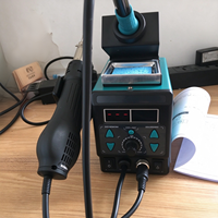 Station de Retravail à Air Chaud 8786D et Fer à Souder Combo 110V Alimenté par Batterie pour Réparation de Téléphones Mobiles avec Affichage Numérique 862B