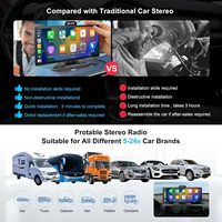 Estéreo para Auto con Pantalla Táctil IPS 4K de 10.26 Pulgadas, CarPlay/Android Auto, Cámara de Reversa 1080P, Mirror Link/Control por Voz, Transmisor FM, AUX