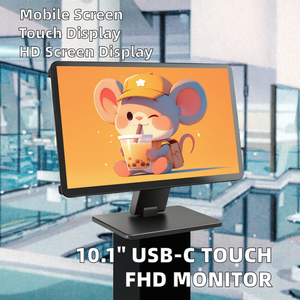 Portable <span class=keywords><strong>10</strong></span>.1 pouces USB C capacitif écran tactile moniteur HD MI <span class=keywords><strong>Raspberry</strong></span> <span class=keywords><strong>Pi</strong></span> carte de commande 60Hz taux de rafraîchissement pour ordinateur portable nouveau - Product Image 2
