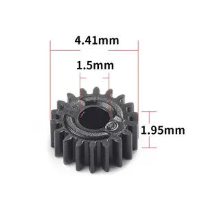 Factory Spot wholesale ABS Nylon 0.22 Small module Plastic gear 18tooth Plastic Spur Gears