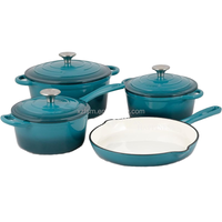 Ensemble de Cuisson 4 Pièces en Fonte Émaillée Design Minimaliste Personnalisable, Meilleur Set de Poêles et Casseroles en Fonte Métallique