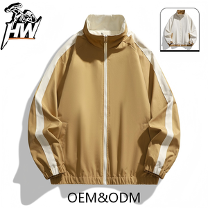 Veste streetwear personnalisée pour homme, grande taille, style vintage, avec logo sur mesure, printemps, enduite, zippée, <span class=keywords><strong>patchwork</strong></span> - Product Image 3