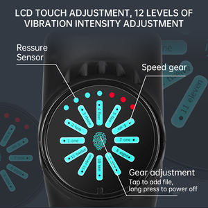 Pistola de Masaje Muscular de Tejido Profundo Portátil con Pantalla LCD, Vibrador de Calor y Cabezales de Masaje para Aplicación Corporal - Product Image 4