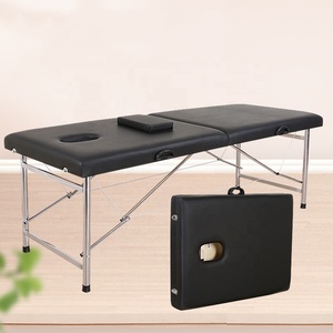 Table de <span class=keywords><strong>Massage</strong></span> Pliante Professionnelle en Acier Inoxydable pour Salon de Beauté, Lit de Soin Facial, Table Spa pour Cils - Product Image 2