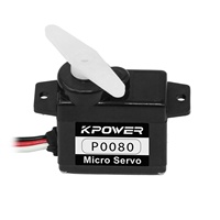 Servomoteur Micro RC P0080 8g Léger 0,1 seconde Moteur sans noyau pour petit modèle d'avion RC à voilure fixe