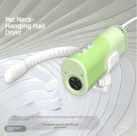Sèche-cheveux multifonction portable 360° à suspendre au cou pour le bain des animaux domestiques et l'utilisation en salle de bain