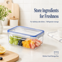Boîte de conservation alimentaire en PP, compatible micro-ondes, avec couvercle, pour le déjeuner des employés de bureau, boîte bento, hermétique pour réfrigérateur, rectangulaire, anti-humidité