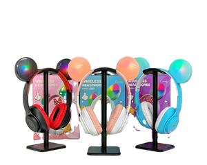 Audífonos <span class=keywords><strong>Inalámbricos</strong></span> M30 con Orejas de Gato Mickey, Micrófono, Bluetooth, Estéreo, Bajos, <span class=keywords><strong>Cascos</strong></span> para Niños, Regalos para Chicas <span class=keywords><strong>Gamers</strong></span>, Audífonos para Juegos de PC y Teléfono - Product Image 1