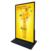 Kios Digital Layar Sentuh LCD 4K 55/65 Inci Tipe Lantai dengan SDK untuk Periklanan Toko Ritel