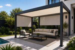 Gazebo Eléctrico Inteligente RK-C3 de Aluminio con Persianas Ajustables, Pabellón para Patio Exterior para Ocio Familiar y Fiestas - Product Image 3