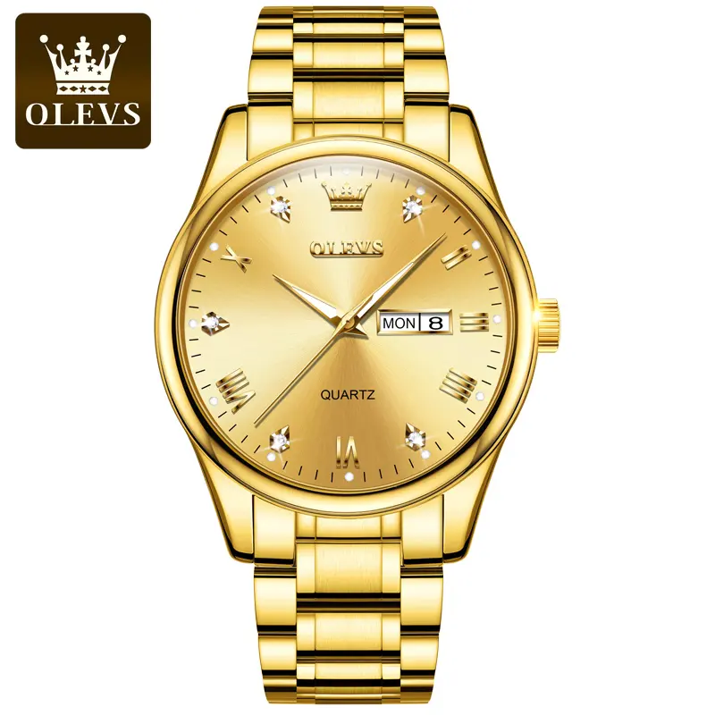 OLEVS 5563นาฬิกาข้อมือควอตซ์สำหรับคู่รัก,นาฬิกาข้อมือควอทซ์แฟชั่นนาฬิกาสำหรับคนรักนาฬิการาคาถูกมี MOQ ต่ำ