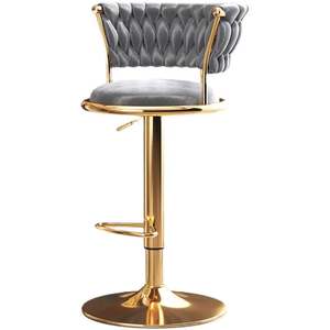 Chaises de bar avec tabourets surélevés, chaises de comptoir de bar à hauteur réglable, luxe léger, chaises hautes tendance - Product Image 1