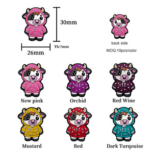 Highland Cow <b>Silicone</b> <b>Beads</b> Cartoon Animal Loose <b>Beads</b> For Jewelry Making 3 Months Plus - Product Image 5