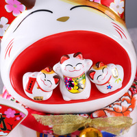 Lucky Cat Cadeau industriel Décoration d'ouverture Tirelire 11 pouces Cadeau de banque d'assurance avec logo OEM