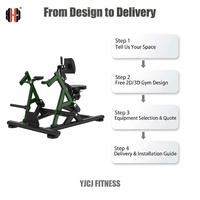 Machine à Rameur Commerciale à Charge de Plaques en Acier avec Support Dorsal et Poitrail, Bras de Traction Indépendants, Coussin d'Assise et Plateforme Avant pour les Pieds