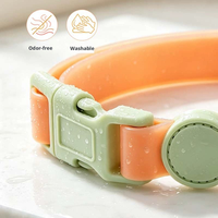 Collier pour animaux de compagnie en PVC, couleur macaron, adapté aux chats et aux chiens, impression de logo personnalisée, imperméable, anti-étranglement, collier réglable