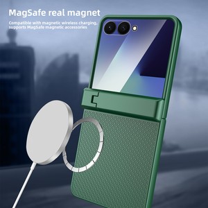 เคสโทรศัพท์รุ่นขายดีที่สุดของ Huanmin สำหรับ Samsung ZFlip ลดราคา 30% พร้อมหน้าจอแบบซ้อน, ขาตั้ง, วงแหวนแม่เหล็ก และการป้องกันกรอบกลาง - Product Image 2