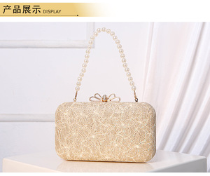 2024 nuevo bolso de noche con vestido bolso estilo elegante moda encaje embrague teléfono - Product Image 5