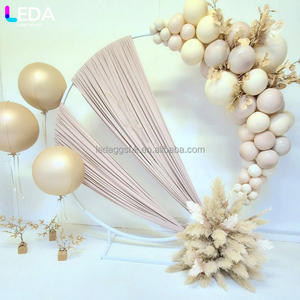 LEDA Wedding Party Event Decoration White Metal <b>Round</b> Hanging Flower <b>Balloon</b> Backdrop - Product Image 3