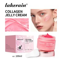 Crème Gelée au Collagène OEM Teint Rose Pêche PDRN pour Peau de Verre, Réparatrice de Barrière Cutanée, Hydratant Visage, Peptide, Crème Gelée au Collagène Bleu