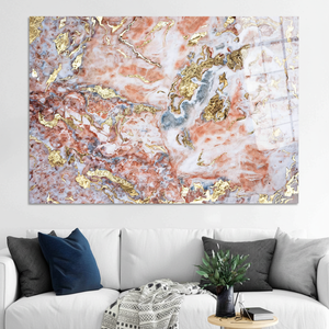Printed <b>Canvas</b> Artwork: Gold Marble Glass <b>Wall</b> Decor,TEMPERED GLASS ART - Product Image 2